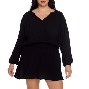 Raisins Curve‎ Trendy Plus Size Maui Dress Cover-Up  Size 2X  Color Black